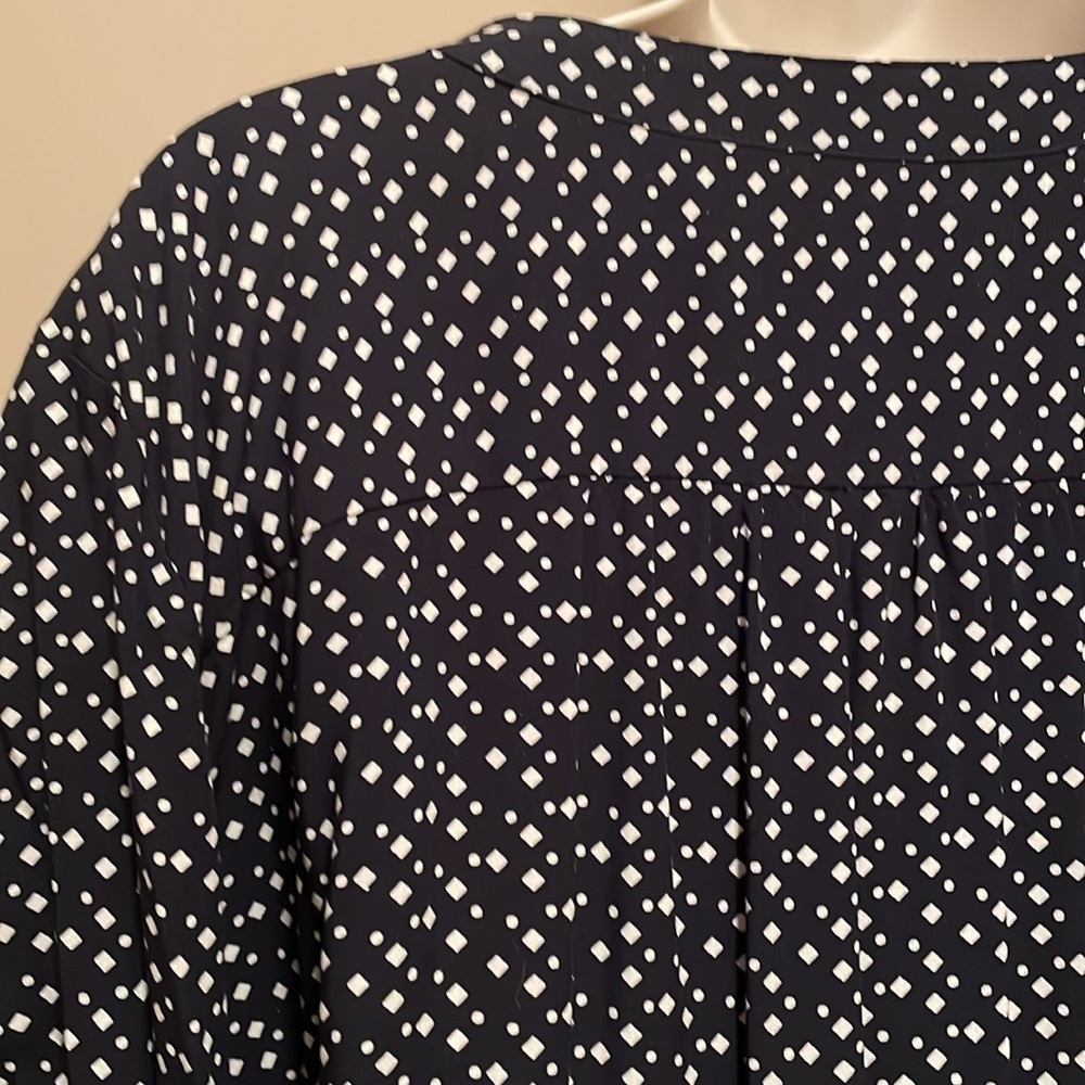 Navy print tunic blouse - Picture 5 of 7